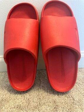 Nike Kids Red Slide Sandals